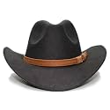 Toddler Baby Cowboy Hat, Boys Girls Cowgirl Hat with Leather Hatband, Wide Brim Infant Kids Western Cowboy Hat