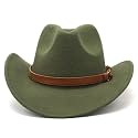 Toddler Baby Cowboy Hat, Boys Girls Cowgirl Hat with Leather Hatband, Wide Brim Infant Kids Western Cowboy Hat