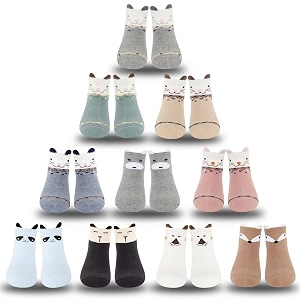 toddler baby girls boys socks animal pattern children ankle cotton socks 5 pairs