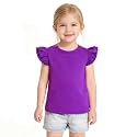 Toddler Baby Girls Solid Color Ruffle T Shirt