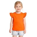Toddler Baby Girls Solid Color Ruffle T Shirt