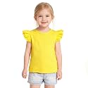 Toddler Baby Girls Solid Color Ruffle T Shirt