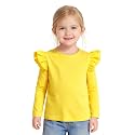 Toddler Baby Girls Solid Color Ruffle T Shirt