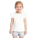 Toddler Baby Girls Solid Color Ruffle T Shirt