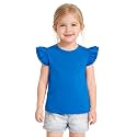 Toddler Baby Girls Solid Color Ruffle T Shirt