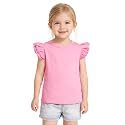 Toddler Baby Girls Solid Color Ruffle T Shirt