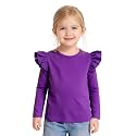 Toddler Baby Girls Solid Color Ruffle T Shirt