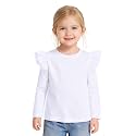 Toddler Baby Girls Solid Color Ruffle T Shirt