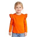 Toddler Baby Girls Solid Color Ruffle T Shirt