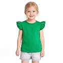Toddler Baby Girls Solid Color Ruffle T Shirt