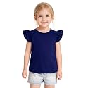 Toddler Baby Girls Solid Color Ruffle T Shirt