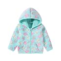 Toddler Baby Girls Thick Fleece Hoodie Jacket Zip Fuzzy Outerwear Coat