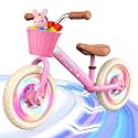 Toddler Balance Bike for 2-5 Year Old,Kids Balance Bike with Fender,Kids Bicycle for 2 3 4 5 Years Old Boy Girl Birthday Christmas Toy Gift,Adjustable Seat/Handlebar,Flat-Free LED Tires,10Min Assembly