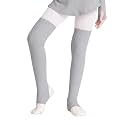 Toddler Ballet Stirrup Socks Knit Girls Leg Warmer Athletic Legsleeve