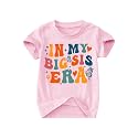 Toddler Big Sister Tee in My Big Sis Era Graphic T-Shirt Big Sis Announcement Crewneck Shirts Sibling Reveal Tops
