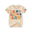 Toddler Big Sister Tee in My Big Sis Era Graphic T-Shirt Big Sis Announcement Crewneck Shirts Sibling Reveal Tops