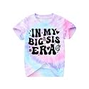 Toddler Big Sister Tee in My Big Sis Era Graphic T-Shirt Big Sis Announcement Crewneck Shirts Sibling Reveal Tops