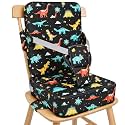 Toddler Booster Seat with Backrest, 3.6-Inch Cushion &amp; Straps