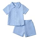 Toddler Boy Clothes 2 Piece Summer Outfits Shirt and shorts Sets