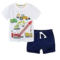 Toddler Boy Clothes Cartoon Cotton Summer Short Sleeve T-Shirt and Shorts Kids Outfit Set 2-7 Year