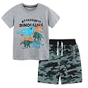 Toddler Boy Clothes Cartoon Cotton Summer Short Sleeve T-Shirt and Shorts Kids Outfit Set 2-7 Year