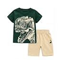 Toddler Boy Clothes Cartoon Cotton Summer Short Sleeve T-Shirt and Shorts Kids Outfit Set 2-7 Year