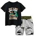 Toddler Boy Clothes Cartoon Cotton Summer Short Sleeve T-Shirt and Shorts Kids Outfit Set 2-7 Year