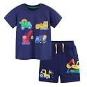 Toddler Boy Clothes Cartoon Cotton Summer Short Sleeve T-Shirt and Shorts Kids Outfit Set 2-7 Year