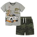 Toddler Boy Clothes Cartoon Cotton Summer Short Sleeve T-Shirt and Shorts Kids Outfit Set 2-7 Year
