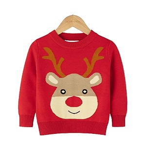 Toddler Boy Girl Christmas Sweater Knite Pullover