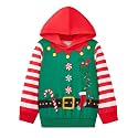 Toddler Boy Hoodie Cartoon Graphic Fall Clothes Kids Cute Sweatshirts With Kangaroo Pocket 2-8T