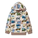 Toddler Boy Hoodie Cartoon Graphic Fall Clothes Kids Cute Sweatshirts With Kangaroo Pocket 2-8T