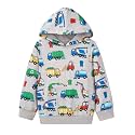 Toddler Boy Hoodie Cartoon Graphic Fall Clothes Kids Cute Sweatshirts With Kangaroo Pocket 2-8T