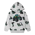 Toddler Boy Hoodie Cartoon Graphic Fall Clothes Kids Cute Sweatshirts With Kangaroo Pocket 2-8T