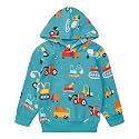 Toddler Boy Hoodie Cartoon Graphic Fall Clothes Kids Cute Sweatshirts With Kangaroo Pocket 2-8T