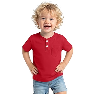 Toddler Boys Cotton Henley T Shirts