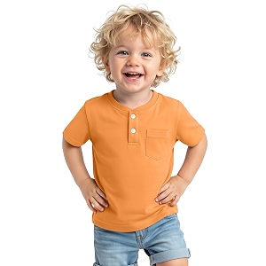 Toddler Boys Cotton Henley T Shirts