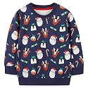 Toddler Boys Girls Christmas Sweatshirt Ugly Sweater Kids Reindeer Pullover Long Sleeve Unisex Xmas Shirt Tops 1-7T