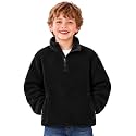 Toddler Boys Girls Fleece Quarter Zip Pullover Jacket 2-12 Years