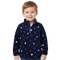 Toddler Boys Girls Fleece Quarter Zip Pullover Jacket 2-12 Years