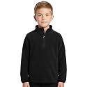 Toddler Boys Girls Fleece Quarter Zip Pullover Jacket 2-12 Years