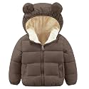 Toddler Boys Girls Thicken Winter Coat Baby Fleece Warm Cute Bear Ear Hooded Jacket Clothes 2024