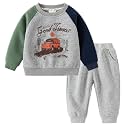 Toddler Boys Sweatshirt and Pants Set Fall Winter Clothes Outfits