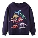 Toddler Boys Sweatshirts Kids Cotton Long Sleeve Crewneck Pullover Cartoon Print Shirts 2-7T