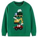 Toddler Boys Sweatshirts Kids Cotton Long Sleeve Crewneck Pullover Cartoon Print Shirts 2-7T