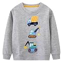 Toddler Boys Sweatshirts Kids Cotton Long Sleeve Crewneck Pullover Cartoon Print Shirts 2-7T