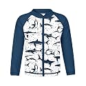 Toddler Boys Swim Shirts Rash Guard Long Sleeve UPF 50+ Sun Protection