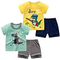 Toddler Boys T-shirts and Shorts Set 4pcs Outfit Summer Clothes