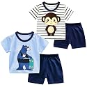 Toddler Boys T-shirts and Shorts Set 4pcs Outfit Summer Clothes