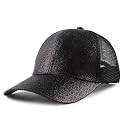 Toddler Girl Baseball Cap Little Girls Glitter Ponytail Hats Kids Adjustable Caps Sparkly Mesh Trucker Hats